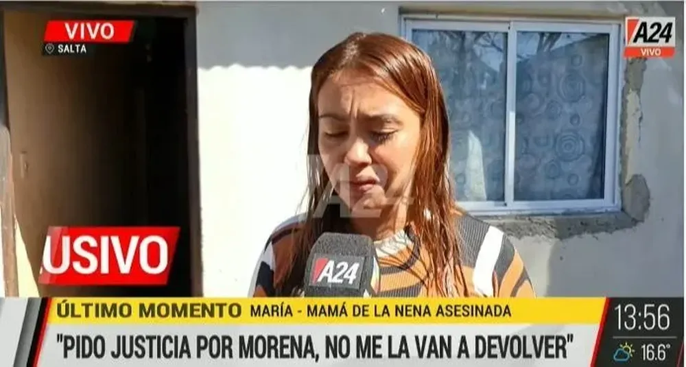 Crimen de Morena: hablo la mamá no llegue, no llegue