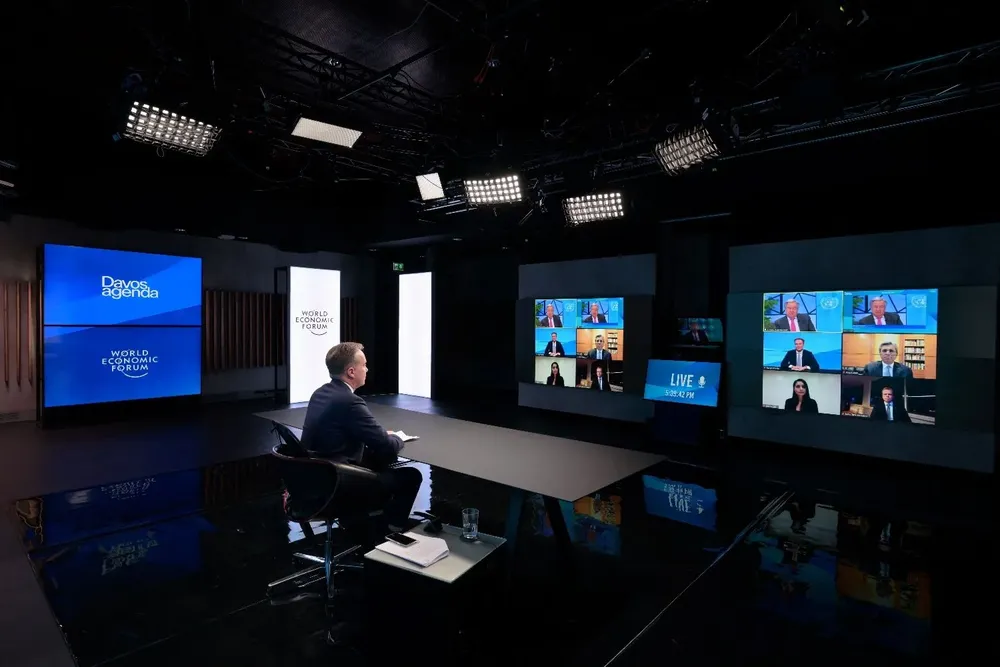 El Foro Económico Mundial ocurrió en modalidad virtual, debido al gran aumento de casos de covid-19