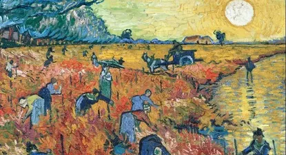 El viñedo rojo cerca de Arlés (La vigne rouge), Vincent van Gogh, 1888.