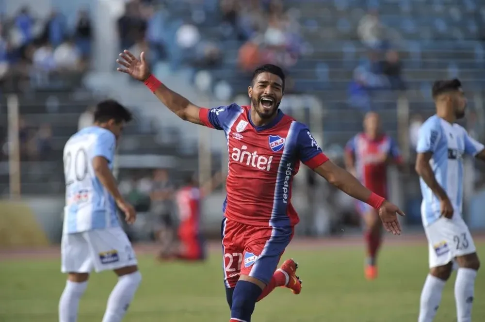 El festejo de Nacional con Rodrigo Aguirre