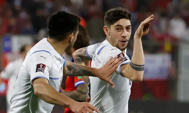 Valverde festeja su golazo