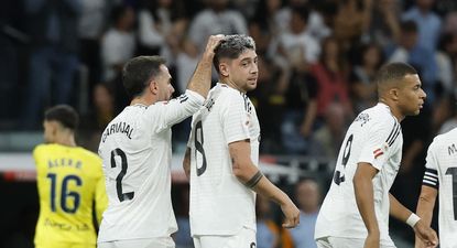 Festejo de Federico Valverde en Real Madrid