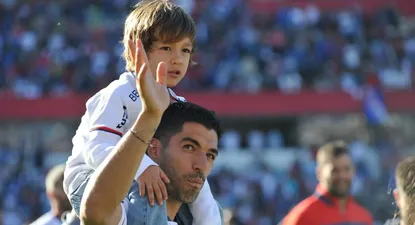 Suárez se despidió en familia