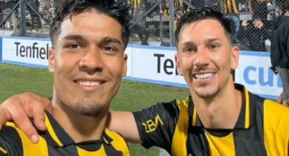 Matías Arezo y Maximiliano Silvera cuando compartían equipo en Peñarol
