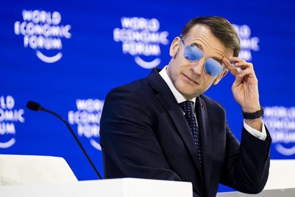 Emmanuel Macron en el Foro de Davos