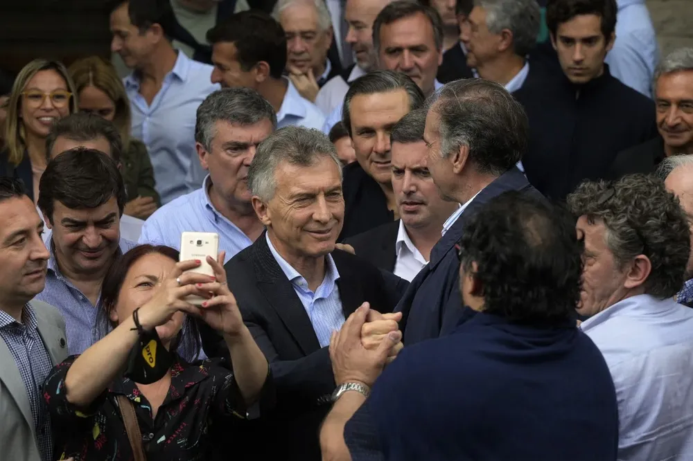 Así llegaba Macri a declarar por la causa de espionaje.