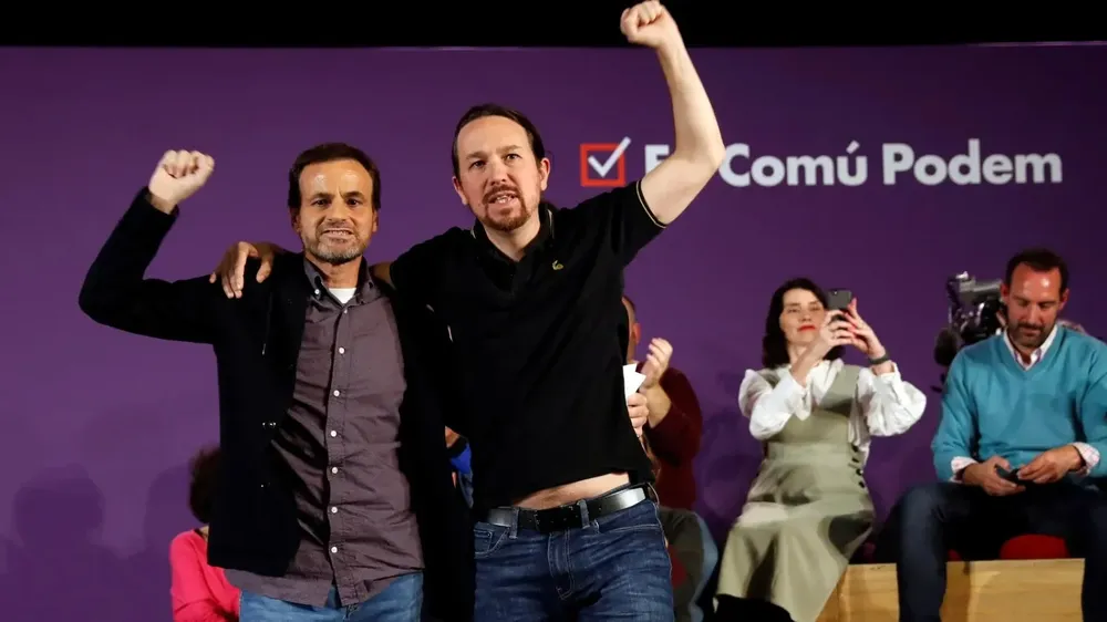 El exlíder de Podemos Pablo Iglesias junto al exlíder de En Comú Podem al Congreso, Jaume Asens