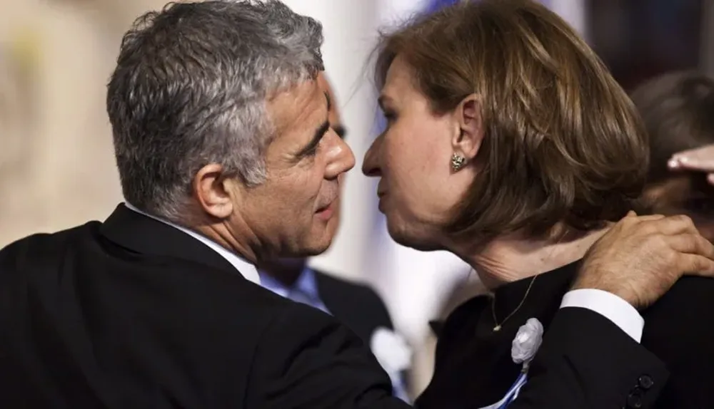 Yair Lapid y Tipzi Livni en febrero de 2013, cuando el primer ministro asumió el gobierno.