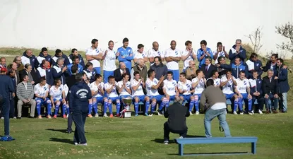 Los campeones se sacaron la foto