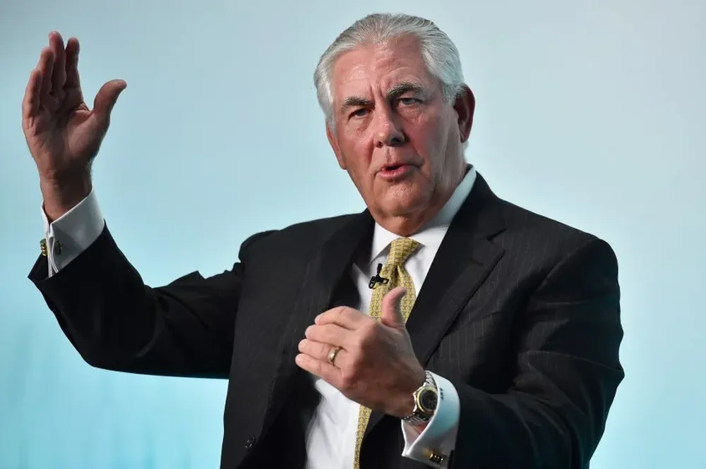 Rex Tillerson, en una conferencia sobre petróleo y dinero el pasado mes de octubre, en Londres