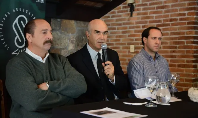 Casaretto, Gambetta y Ciapessoni ayer en la Rural del Prado