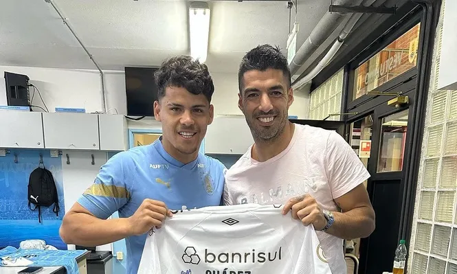 Con Luis Suárez