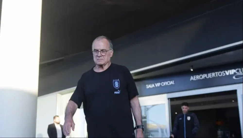 La llegada de la selección uruguaya