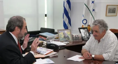 Washington Burghi y el presidente José Mujica