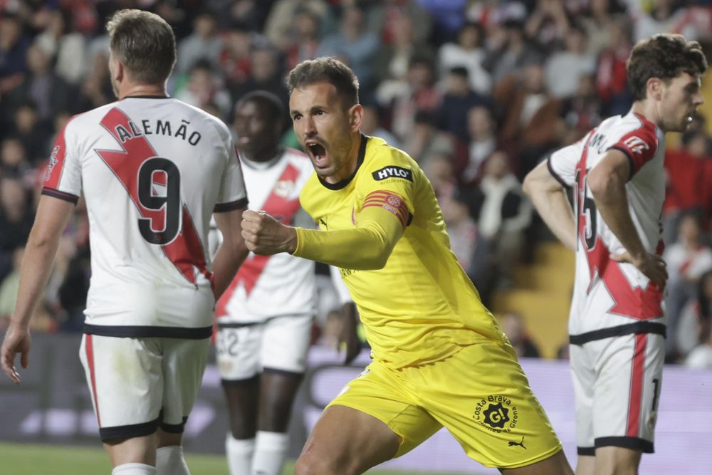 Cristhian Stuani celebra su gol ante Rayo Vallecano
