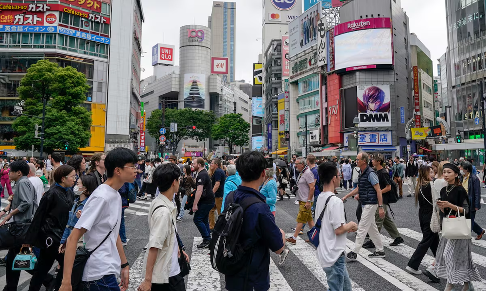 Personas en el centro de Tokio
