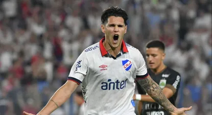 Ruben Bentancourt celebra un gol para Nacional y será titular ante Progreso