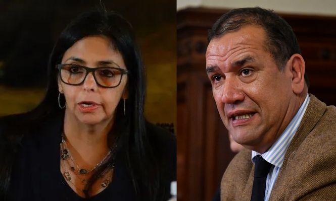 Delcy Rodríguez y Sebastián Da Silva