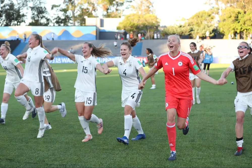 El festejo de Alemania tras goelar 4-0 a Estados Unidos