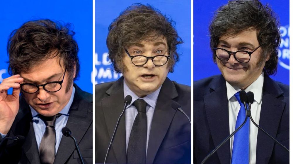 La evolución de Javier Milei en Davos, entre 2024 y 2026.