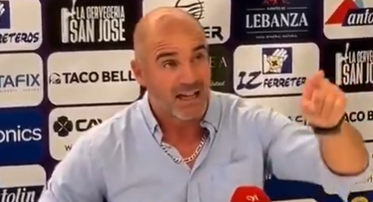 La bronca de Walter Pandiani con un periodista en conferencia de prensa