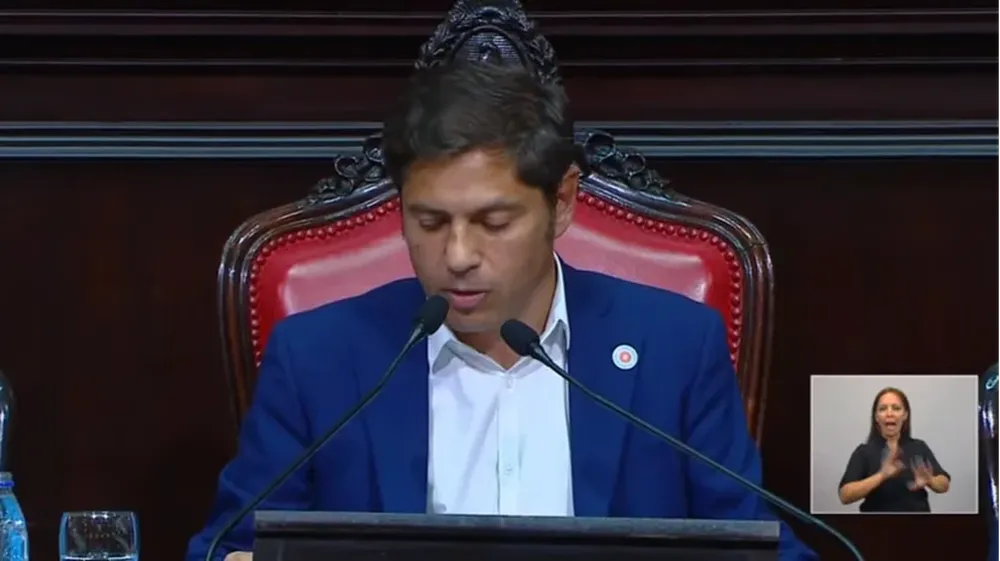 Axel Kicillof en la Legislatura bonaerense
