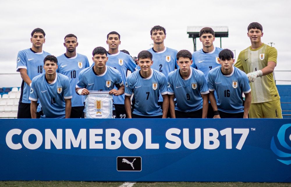 El equipo de Uruguay que enfrenta a Venezuela en el Sudamericano sub 17