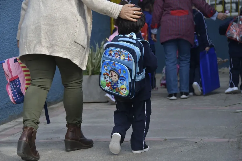 Niño entrando al jardín