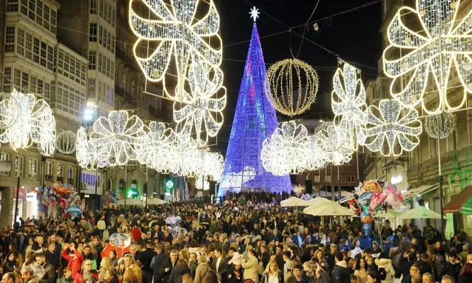 Las luces de navidad en Vigo.