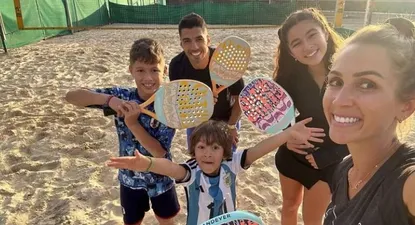 Luis Suárez y su familia
