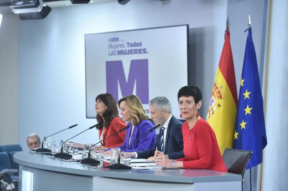 Consejo de Ministros extraordinario celebrado hoy con motivo del 8M, en el Palacio de la Moncloa.