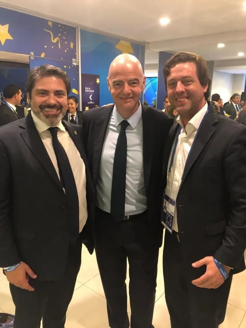 Infantino con Tealdi y Alonso