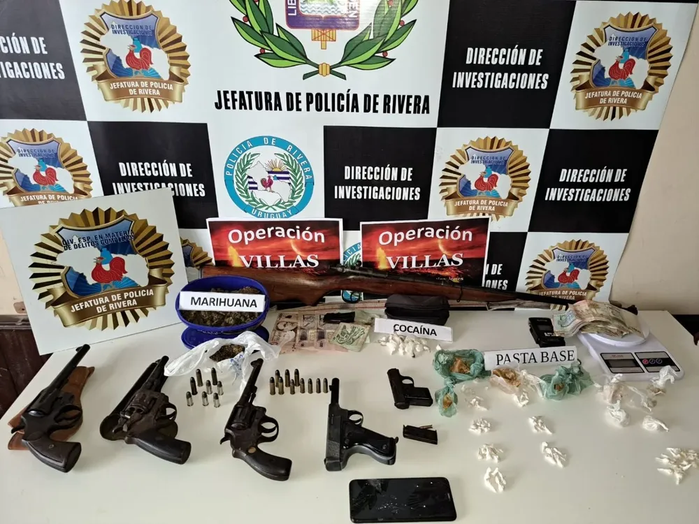 Objetos incautados a los grupos criminales de Tranqueras y Minas de Corrales