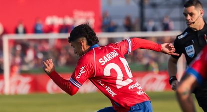 Mereles en el partido Nacional vs Miramar Misiones, en Durazno, que dirige Hernán Heras