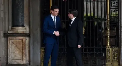 Pedro Sánchez y Carles Puigdemont.