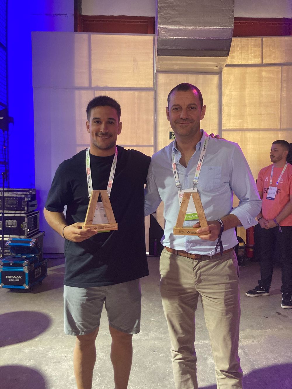 Juan Manuel Cat (cofundador de TecsPal) y Nicolás Galmarini (cofundador de Nanogrow Botech)