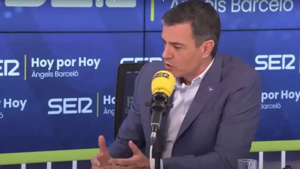 Pedro Sánchez en su entrevista a Cadena Ser