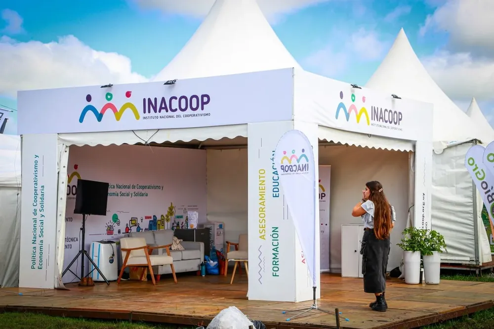 El stand del INACOOP en la Expoactiva Nacional.