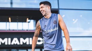 Luis Suárez en la práctica de Inter Miami