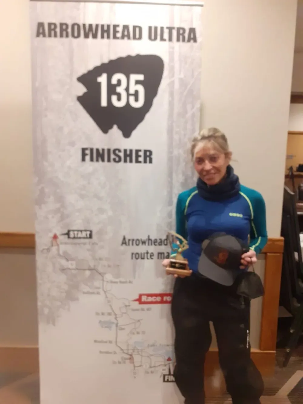 Silvia Amodio al finalizar Arrowhead 135