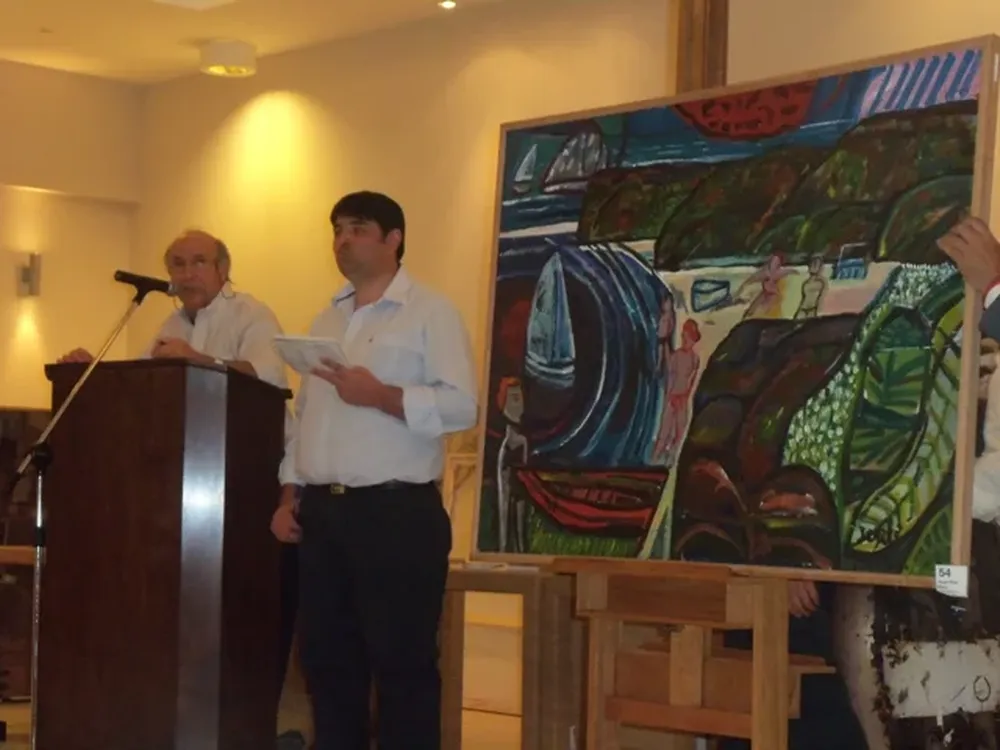 Punta Ballena, un óleo sobre tela de Jorge Páez Vilaró, subastado por el rematador Héctor Bavastro