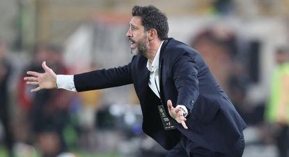 El entrenador de Nacional, Jorge Bava, en el partido ante Universitario&nbsp;