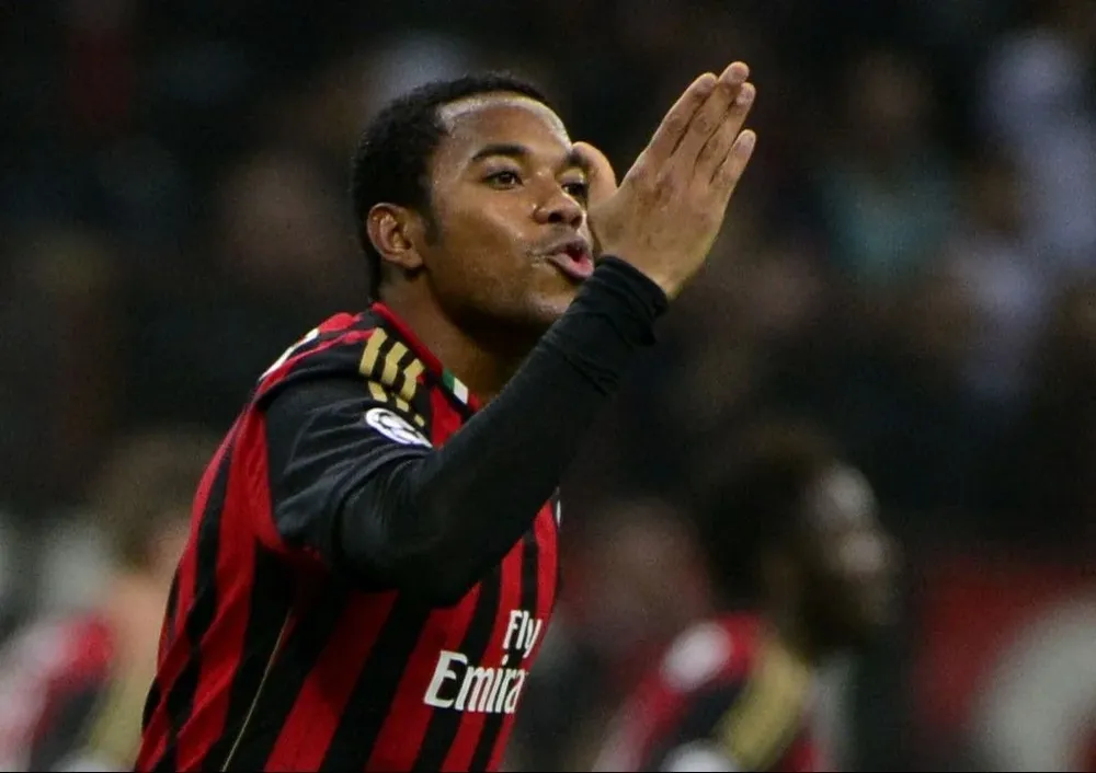 Robinho en Milan, donde jugaba cuando ocurrió la violación por la que lo mandaron a prisión