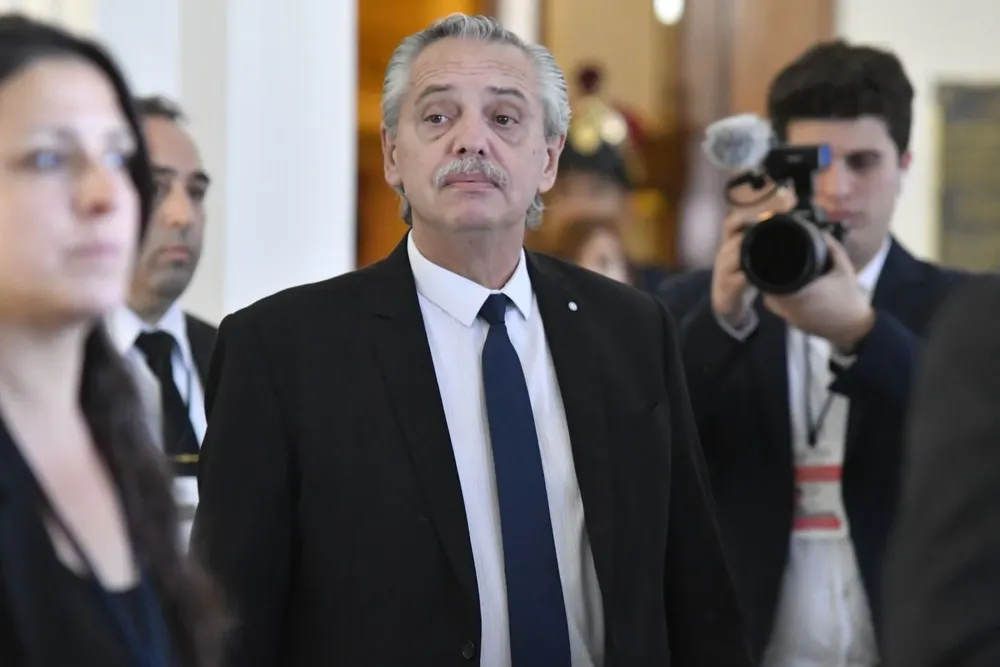 El presidente argentino Alberto Fernández