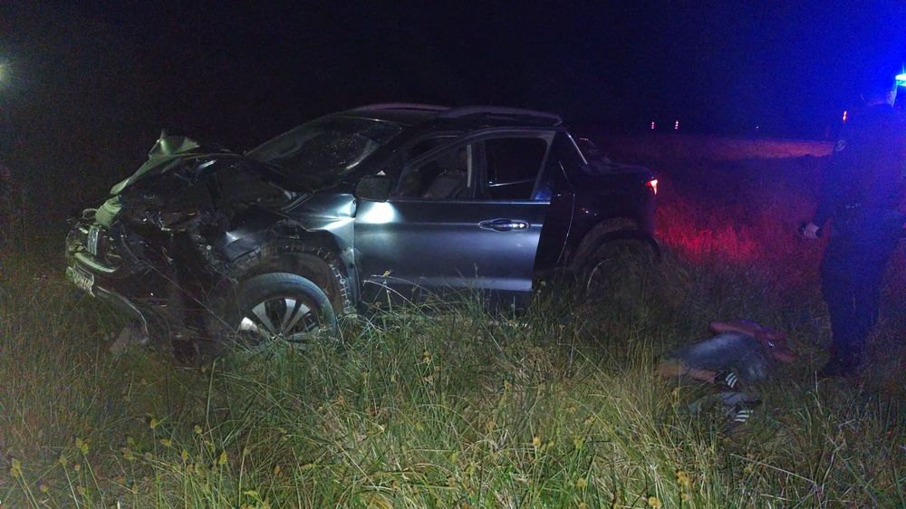 Camioneta robada chocó contra vehículo de la Policía