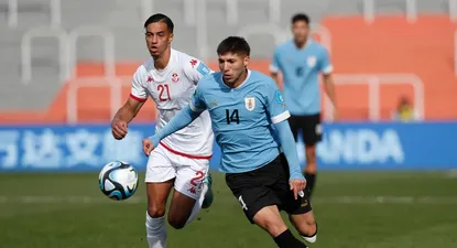 Damián García, volante de la sub 20 de Uruguay