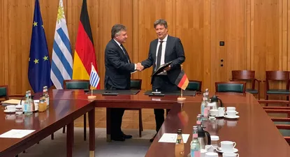 El ministro Paganini y su homólogo alemán del Ministerio Federal de Economía y Acción Climática, Robert Habeck