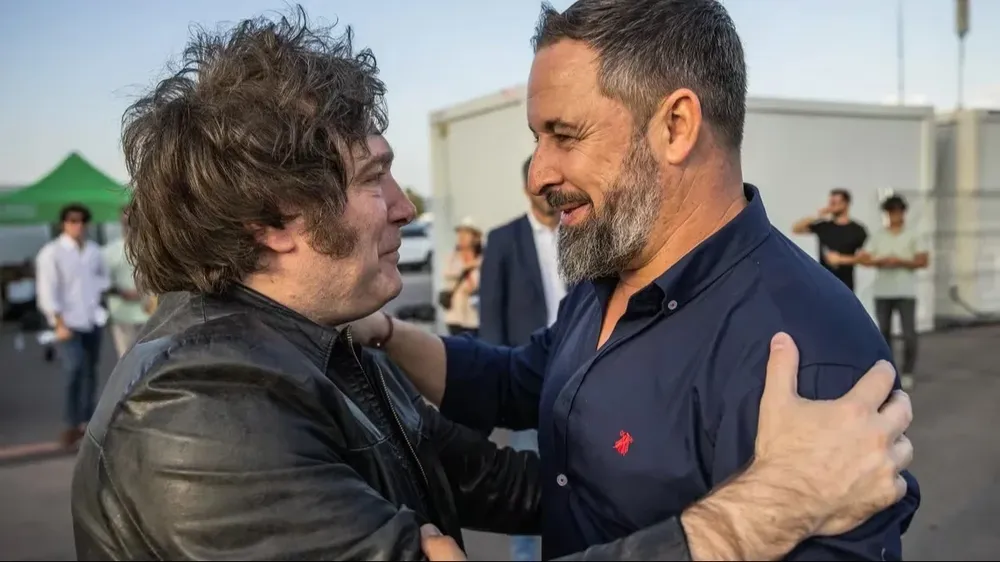 Javier Milei y Santiago Abascal.