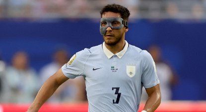 Sebastián Cáceres en el partido Uruguay-Arabia Saudita en el Mundial 2026
