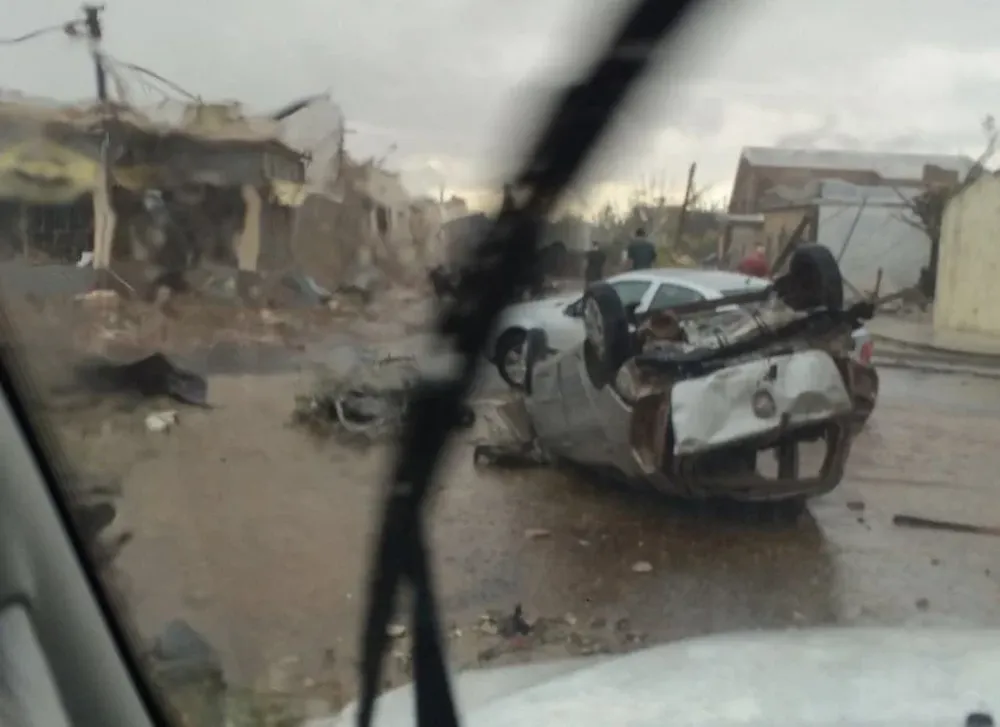 Tornado en la ciudad de Dolores, departamento de Soriano